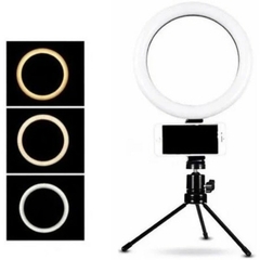 Ring light com tripé de mesa led 6 polegadas profissional - comprar online