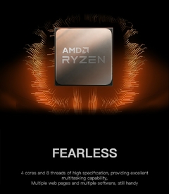 AMD Ryzen 3 4100 R3 4100 Núcleos de Processador 3.8GHz 4 8 Tópicos 7nm L3 8 = - comprar online