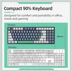 Machenike k500 teclado teclado mecânico com fio teclado trocável quente 94 tec na internet