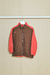 bicolor windbracker jacket ( brown & tomato) - buy online