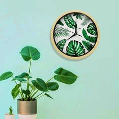 RELOJ DE PARED HOJAS