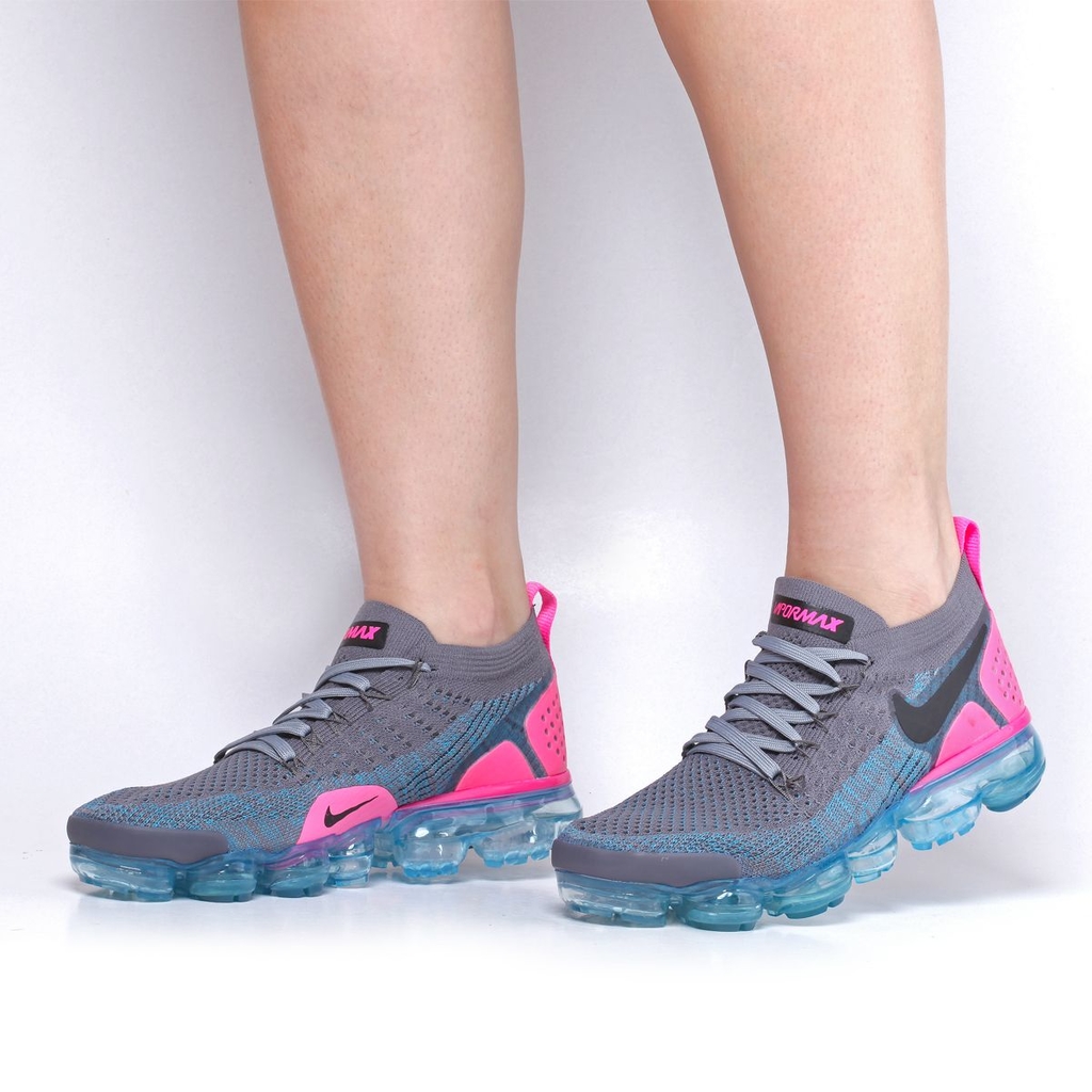 Nike vapormax feminino cinza e rosa fashion