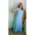 Vestido em Tule com Renda Azul Serenity