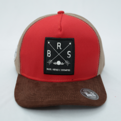 Boné Trucker Bruto Rústico e Sistemático Vermelho - comprar online