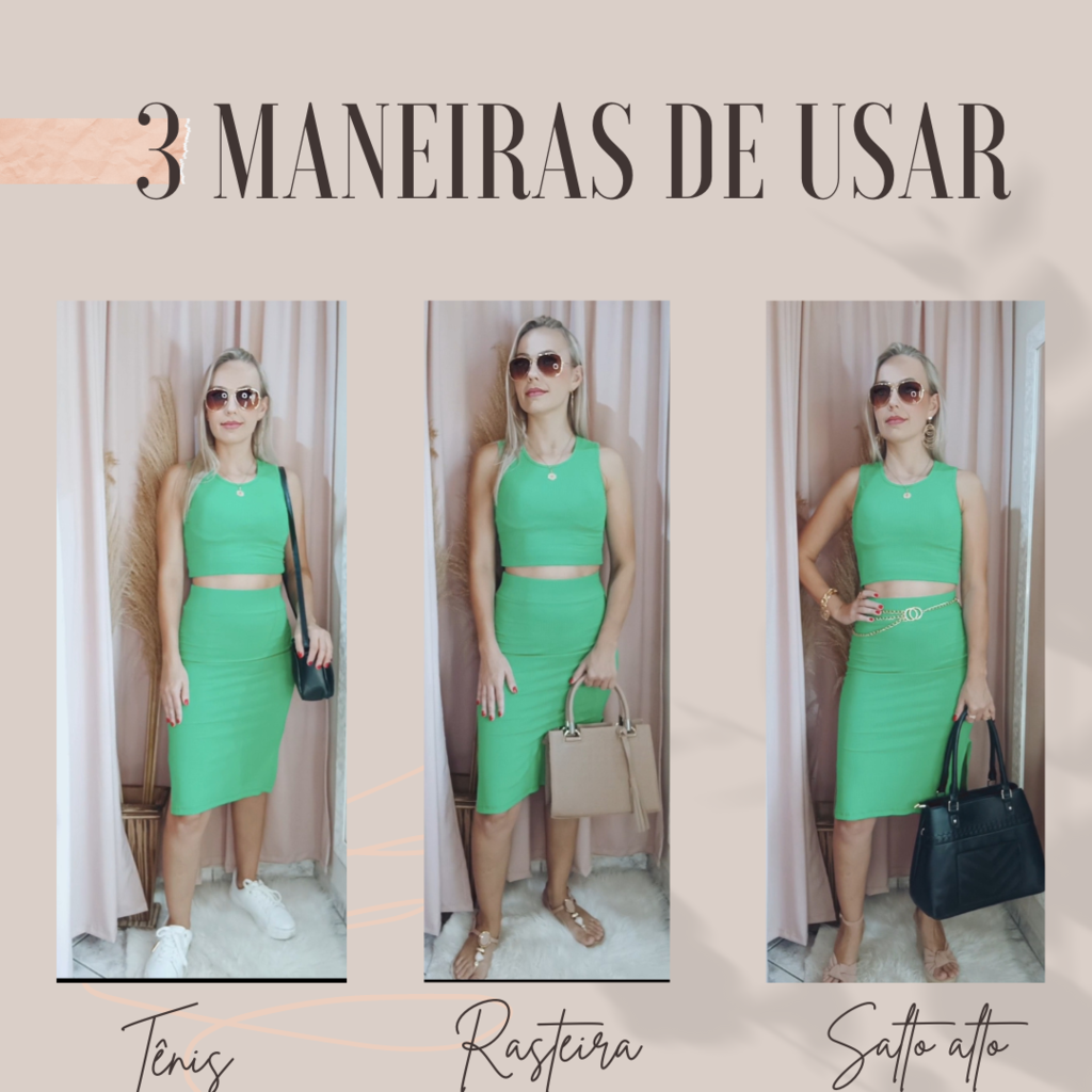 Saia midi best sale com regata