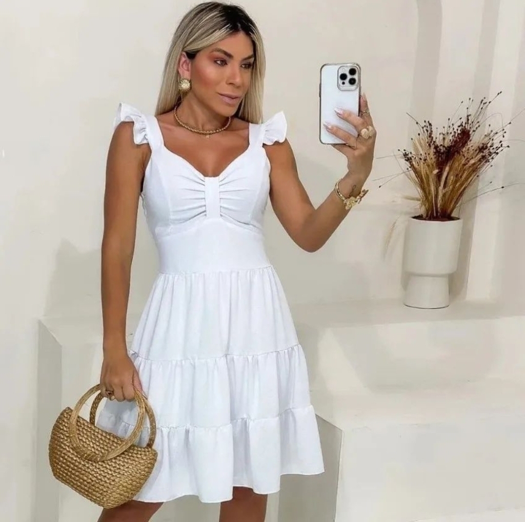 Vestido top regata curto