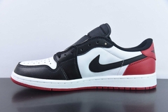 Tênis Jordan 1 Low OG Black Toe na internet