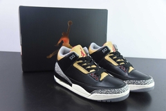 Tênis Jordan 3 Retro Black Cement Gold