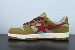 Tênis A Bathing Ape Sk8 Sta Wheat Red na internet