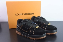 Tênis Louis Vuitton Trainer Maxi Black Brown Suede