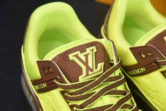 Tênis Louis Vuitton Trainer Yellow Brown - loja online