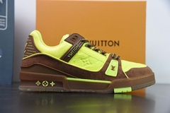 Tênis Louis Vuitton Trainer Yellow Brown - comprar online