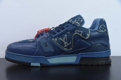 Tênis Louis Vuitton LV Trainer x Nigo Blue Demin na internet