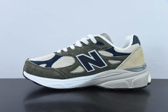 Tênis New Balance 990v3 MiUSA Grey Blue Olive na internet