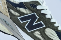 Tênis New Balance 990v3 MiUSA Grey Blue Olive - loja online