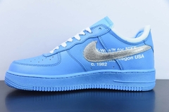 Tênis Nike Air Force 1 Low Off-White MCA University Blue na internet