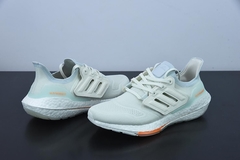 Tênis Adidas Ultra Boost 22 White Blue Tint Orange - comprar online