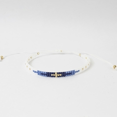 PULSERA CRUZ - BLANCO Y AZUL