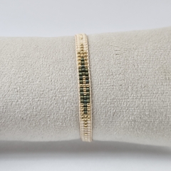 PULSERA CRUZ - BEIGE Y VERDE - comprar online