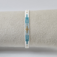 PULSERA CRUZ - BLANCO Y TIFFANY - comprar online