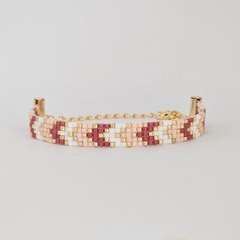 PULSERA CHICAGO - MAGENTA, ROSA Y BLANCO