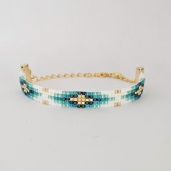 PULSERA TOKIO - VERDE Y AZUL