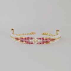 PULSERA PAMPA - CIRUELA, LILA Y BLANCO - comprar online