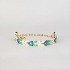 PULSERA CHICAGO - BLANCO Y TIFFANY