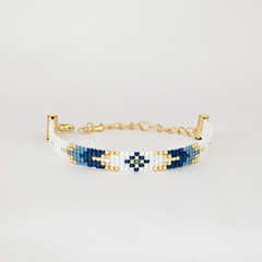 PULSERA DALLAS - AZUL Y BLANCO