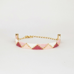 PULSERA MILAN - ROSA, MAGENTA Y BLANCO