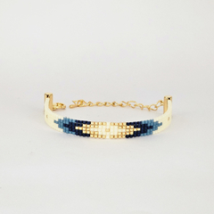 PULSERA MEMPHIS - NATURAL Y AZUL