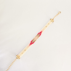 PULSERA MEMPHIS - NATURAL, ROSA Y CARMIN - comprar online