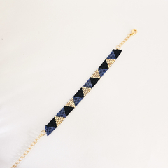 PULSERA ROMA - AZUL, NEGRO Y DORADO - comprar online