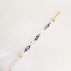 PULSERA TOKIO - BLANCO Y LAVANDA - comprar online