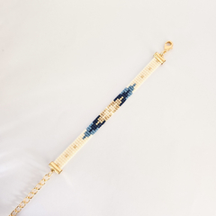 PULSERA MEMPHIS - NATURAL Y AZUL - comprar online