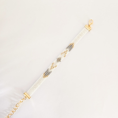 PULSERA DALLAS - BLANCO, PLATEADO Y DORADO - comprar online