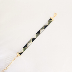 PULSERA MILAN - VERDE, BLANCO Y NEGRO - comprar online