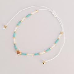 PULSERA FINI ESTRELLA - BLANCO Y TIFFANY