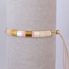 PULSERA TILA ROSA Y NATURAL - comprar online