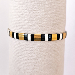 PULSERA TILA NEGRO Y BLANCO