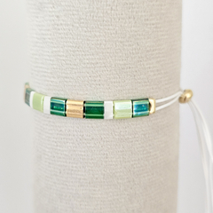 PULSERA TILA VERDE Y BLANCO - comprar online