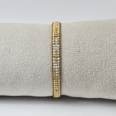 PULSERA CRUZ - CARAMELO Y BLANCO - comprar online