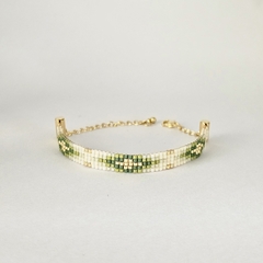 PULSERA TOKIO - NATURAL Y VERDE