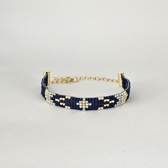 PULSERA DALLAS - AZUL, PLATEADO Y DORADO