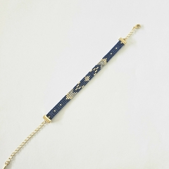 PULSERA DALLAS - AZUL, PLATEADO Y DORADO - comprar online