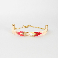 PULSERA MEMPHIS - ROSA Y CARMIN