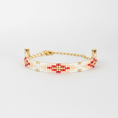 PULSERA TOKIO - CARMESI, ROSA Y BLANCO