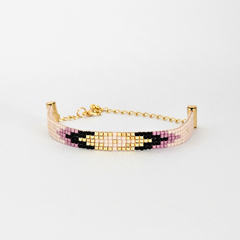 PULSERA MEMPHIS - LILAS Y NEGRO