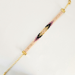 PULSERA MEMPHIS - LILAS Y NEGRO - comprar online