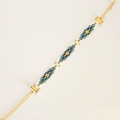 PULSERA TOKIO - AZUL MARINO, COBALTO Y BLANCO - comprar online